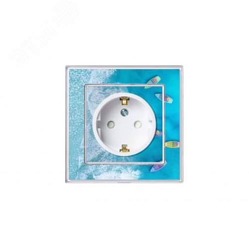 Розетка AtlasDesign ATN200145 с/з, механизм c воз.уст.персонального изображения Розетка AtlasDesign ATN200145 с/з, механизм c воз.уст.персонального изображения