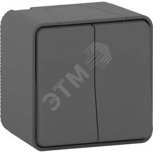 Переключатель SE MUREVA MUR35022 2кл, антрацит, наружный Переключатель SE MUREVA MUR35022 2кл, антрацит, наружный