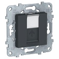 Розетка UNICA NU541154 RJ45 антрацит Розетка UNICA NU541154 RJ45 антрацит