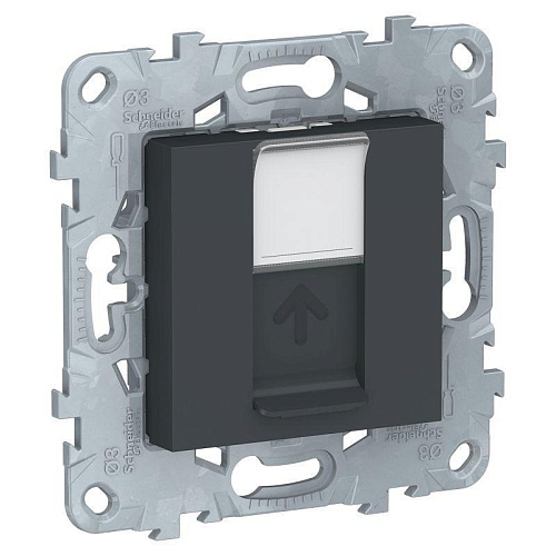 Розетка UNICA NU541154 RJ45 антрацит Розетка UNICA NU541154 RJ45 антрацит
