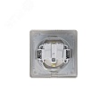 Розетка GLOSSA GSL001248 с/з с крышкой и шторками платина Розетка GLOSSA GSL001248 с/з с крышкой и шторками платина