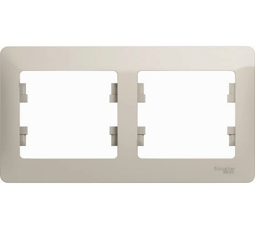 Рамка GLOSSA GSL000902 2пост молочный Рамка GLOSSA GSL000902 2пост молочный