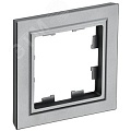 Рамка IEK BRITE 1пост сталь Рамка IEK BRITE 1пост сталь