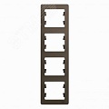 Рамка GLOSSA GSL000808 4поста вертикальная, шоколад Рамка GLOSSA GSL000808 4поста вертикальная, шоколад