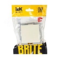 Выключатель IEK BRITE 1кл бежевый Выключатель IEK BRITE 1кл бежевый