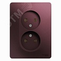 Розетка GLOSSA GSL001120 2 б/з баклажан Розетка GLOSSA GSL001120 2 б/з баклажан