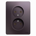 Розетка GLOSSA GSL001420 2ая без/заз. сиреневый туман Розетка GLOSSA GSL001420 2ая без/заз. сиреневый туман