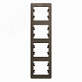 Рамка GLOSSA GSL000808 4поста вертикальная, шоколад Рамка GLOSSA GSL000808 4поста вертикальная, шоколад