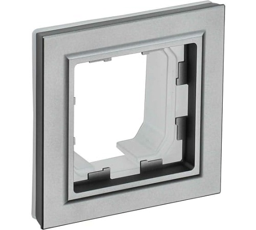 Рамка IEK BRITE 1пост сталь Рамка IEK BRITE 1пост сталь