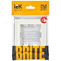 Рамка IEK BRITE 1пост белый Рамка IEK BRITE 1пост белый