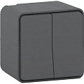 Переключатель SE MUREVA MUR35022 2кл, антрацит, наружный Переключатель SE MUREVA MUR35022 2кл, антрацит, наружный