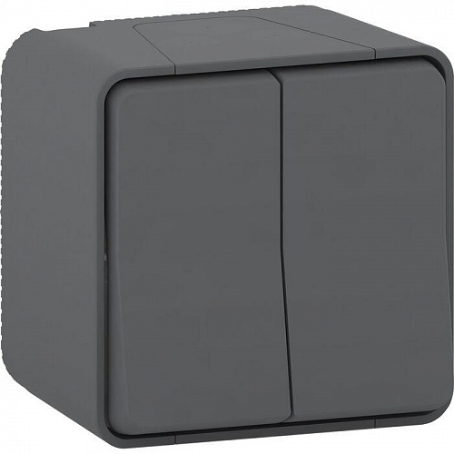 Переключатель SE MUREVA MUR35022 2кл, антрацит, наружный Переключатель SE MUREVA MUR35022 2кл, антрацит, наружный